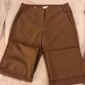 LOFT Tan Herringbone Pants